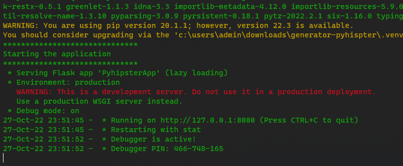Requirements | generator-pyhipster
